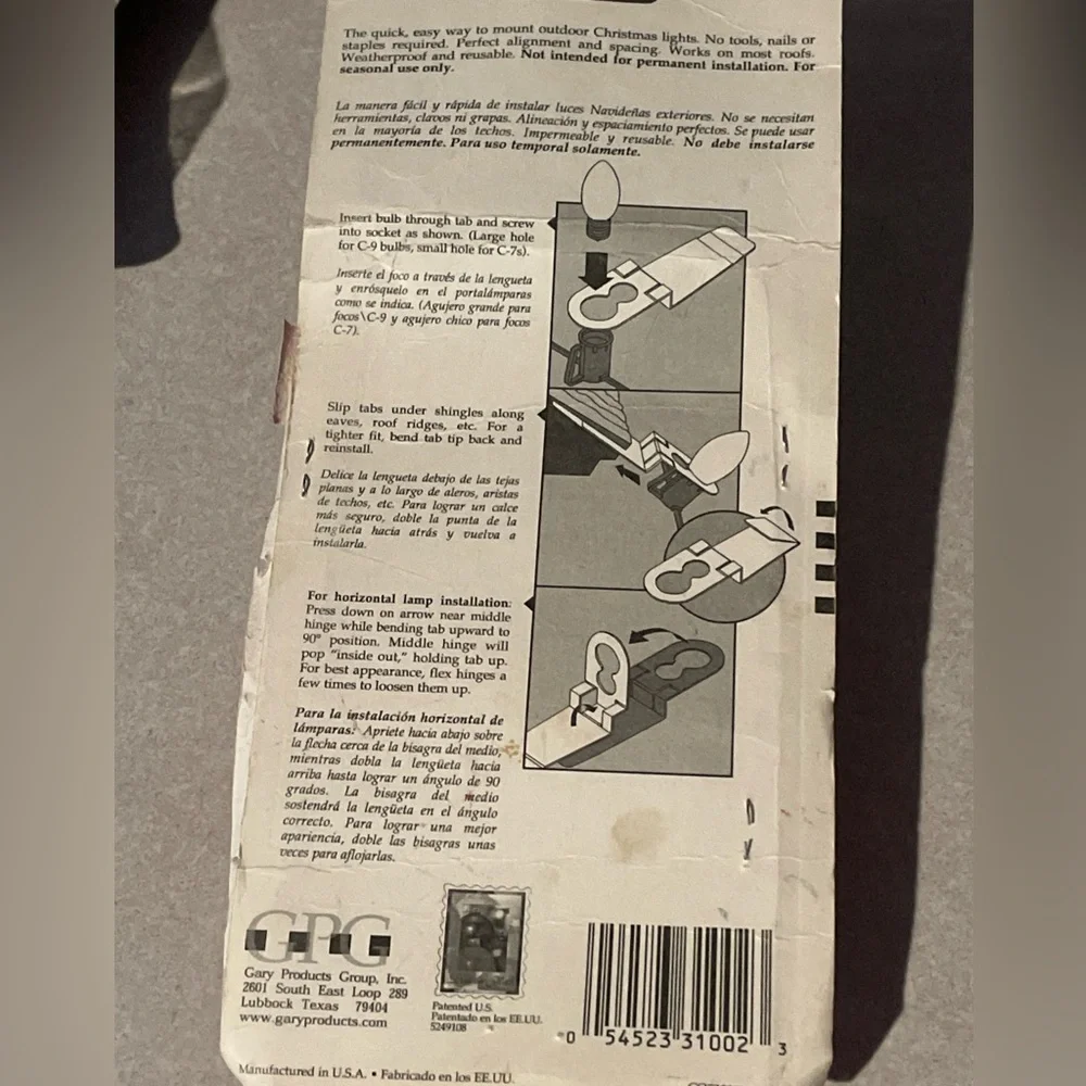 Holiday light Shingle Tabs, unused